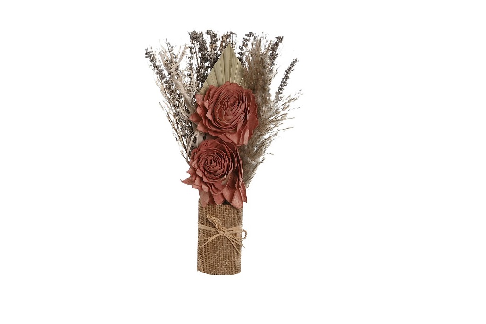 RAMO FLOR SECA 20X12X35CM CORAL